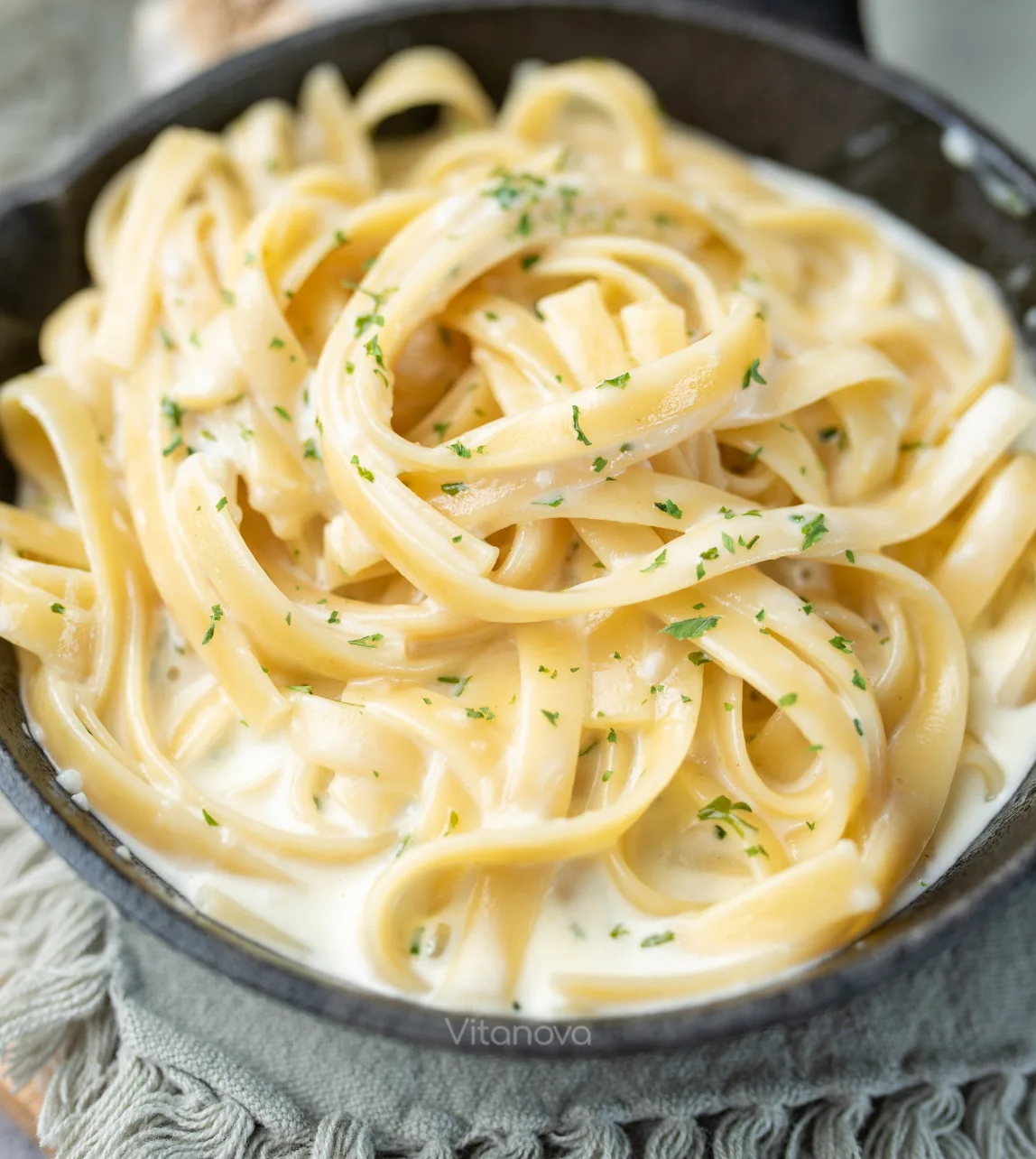 Fetuccini Alfredo con Yogurt